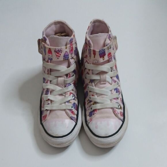 Converse Kids High-Top Sneakers - Pink Ice Cream Print - Picture 1 of 17